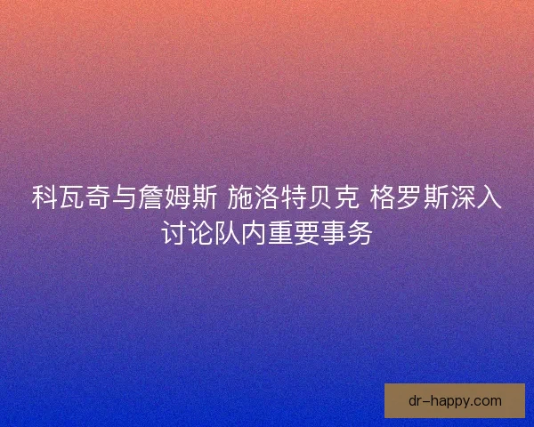 科瓦奇与詹姆斯 施洛特贝克 格罗斯深入讨论队内重要事务